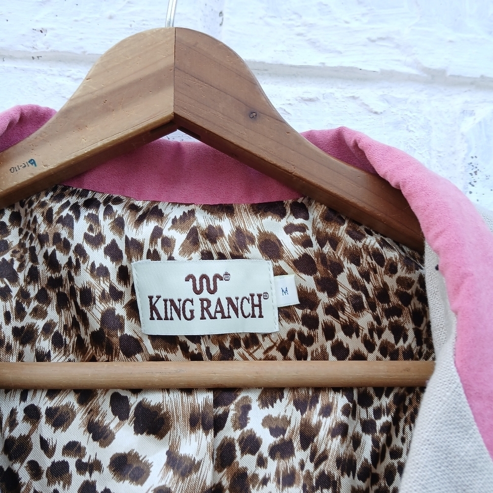 King Ranch Linen Riding Jacket Equestrian Western - Picture 3 of 7